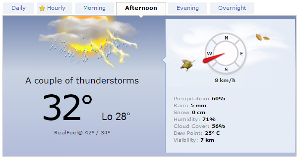 Weather forecast in simracing